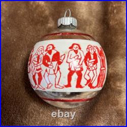 RARE Set Vintage Glass 12 Days of Christmas Ornament Shiny Brite Only 10 In Set