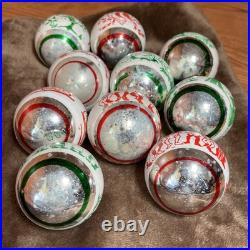 RARE Set Vintage Glass 12 Days of Christmas Ornament Shiny Brite Only 10 In Set
