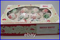 RARE Set Vintage Glass 12 Days of Christmas Ornaments Partridge BALL Shiny Brite