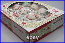 RARE Set Vintage Glass 12 Days of Christmas Ornaments Partridge BALL Shiny Brite