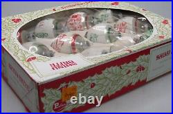 RARE Set Vintage Glass 12 Days of Christmas Ornaments Partridge BALL Shiny Brite