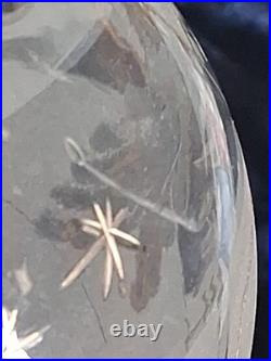 RARE Set of 6 La Vida Clear Crystal Christmas Ball Hand Blown Hand Cut Ornaments