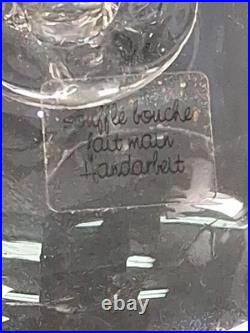 RARE Set of 6 La Vida Clear Crystal Christmas Ball Hand Blown Hand Cut Ornaments