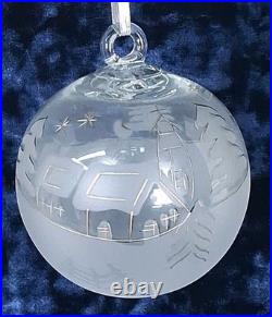 RARE Set of 6 La Vida Clear Crystal Christmas Ball Hand Blown Hand Cut Ornaments