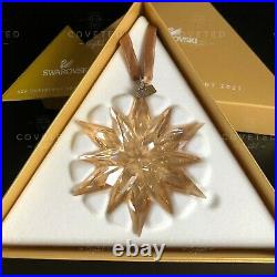 RARE Swarovski SCS 2011 Gold Christmas Snowflake Ornament 1092040 Mint Boxed