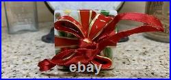 (RARE) TIFFANY & CO. Holiday Pattern Porcelain Christmas Gift Box Ornament