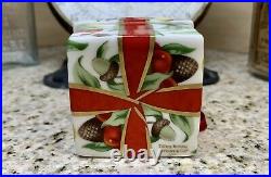 (RARE) TIFFANY & CO. Holiday Pattern Porcelain Christmas Gift Box Ornament