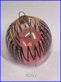 RARE TIFFANY & CO Store Christmas Display Ornament Pink Drip Blown Glass Bulb