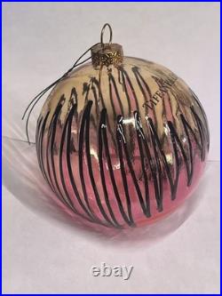RARE TIFFANY & CO Store Christmas Display Ornament Pink Drip Blown Glass Bulb