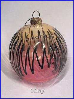 RARE TIFFANY & CO Store Christmas Display Ornament Pink Drip Blown Glass Bulb