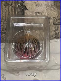 RARE TIFFANY & CO Store Christmas Display Ornament Pink Drip Blown Glass Bulb