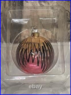 RARE TIFFANY & CO Store Christmas Display Ornament Pink Drip Blown Glass Bulb