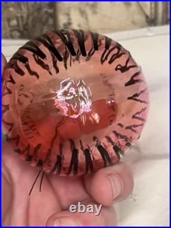 RARE TIFFANY & CO Store Christmas Display Ornament Pink Drip Blown Glass Bulb
