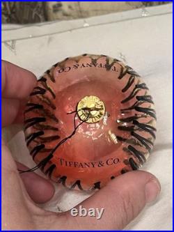 RARE TIFFANY & CO Store Christmas Display Ornament Pink Drip Blown Glass Bulb