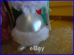 Rare Vtg Italy Mouth Blown Glass Eskimo Girl Christmas Ornament With Org. Tag
