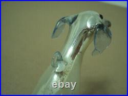 RARE Vintage Bimini / Lauscha German Hand Blown MERCURY Glass DOG Ornament