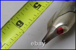 RARE Vintage Blown Glass Fighter JET AIRPLANE Christmas Ornament Carlini Italy