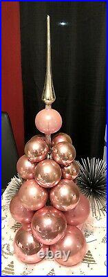 RARE Vintage Retro Shiny Brite Ornament Cluster Christmas Tree Centerpiece