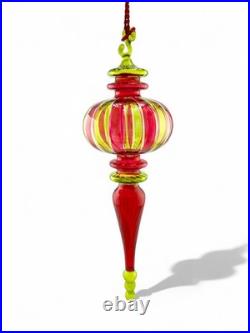 RARE Waterford Marquis Venetian Rosa Super Art Glass Christmas Ornament NIB