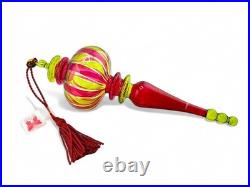 RARE Waterford Marquis Venetian Rosa Super Art Glass Christmas Ornament NIB