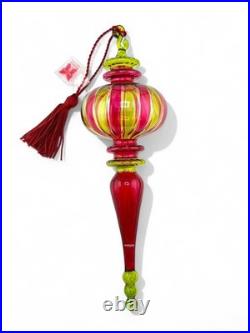 RARE Waterford Marquis Venetian Rosa Super Art Glass Christmas Ornament NIB