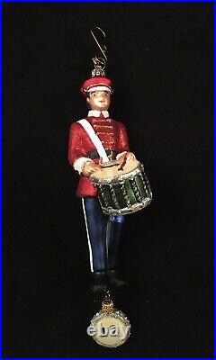 REED & BARTON 12 Days of Christmas 12 DRUMMERS DRUMMING Glass Ornament with Box