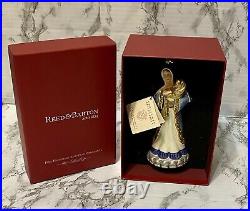 REED & BARTON Glass Christmas Ornament Madonna N Child Swarovski Crystallized