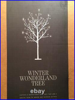 RH Restoration Hardware Winter Wonderland Tree Silver 5 Foot Tall Christmas NWT