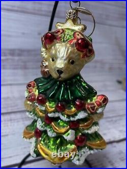 Radko 2000 MUFFY LITTLE FIR TREE 01-NAB-08 Vander Bear Glass Ornament 6