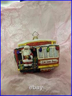 Radko Christmas Ornament What a Jolly San Fran Francisco Trolley 1020539 NWT New