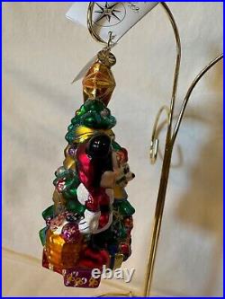 Radko Disney 2002 Exclusive Christmas Ornament MINNIE AND MICKEY CHRISTMAS