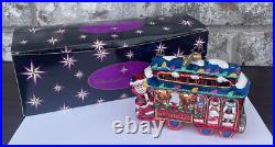 Radko Glass Christmas Trolley Ornament San Francisco Powell&Hyde Street With Box