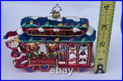 Radko Glass Christmas Trolley Ornament San Francisco Powell&Hyde Street With Box