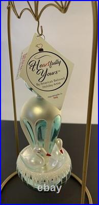 Radko Heartfully Yours Christmas Winter Splash-A Light Blue New Tags Box #23/90