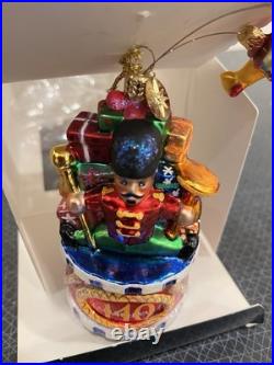 Radko Rare Ornament FAO SCHWARTZ 140th Anniversary, Toy Drummer, Flying Planes