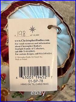 Radko Two-Piece Hang On'Til Christmas Santa Hot Air Balloon Christmas Ornament