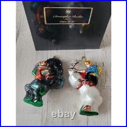 Radko Yippy Yi Yo 1997 blown glass ornament set Xmas