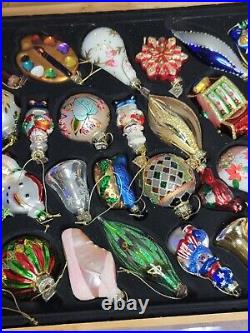 Rare 2006 Thomas Pacconi Classics Blown Glass Christmas Ornament Set of 40 total