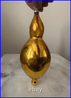 Rare 7 West Germany Glass Finial Indent Ornament Santa Helicopter Mica Cloud