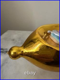 Rare 7 West Germany Glass Finial Indent Ornament Santa Helicopter Mica Cloud