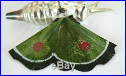 Rare Antique Butterfly Germany Spun Glass Wings Christmas Ornament