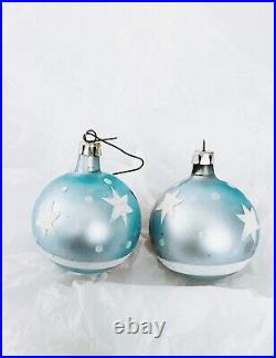 Rare Antique Christmas WWII Era Unsilvered Glass & Mercury Glass Ornaments