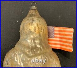 Rare! Antique German Glass Christmas Ornament Patriotic Admiral Peary