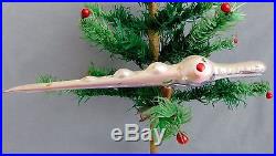 Rare Antique German Lauscha Glass Christmas Tree Ornament Crocodile 1910s-1920s