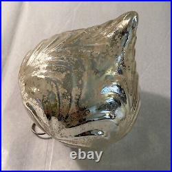 Rare Antique German Mercury Glass Kugel Christmas Ornament 4 1/2 Wt 134 Grams