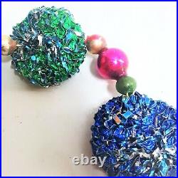 Rare Antique Victorian German Foil & Mercury Glass Garland Christmas Ornament