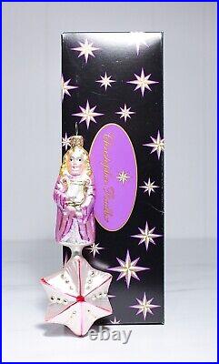 Rare CHRISTOPHER RADKO Angelique Angel Star Harp Glass Christmas Ornament
