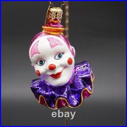 Rare CHRISTOPHER RADKO Clown Around Classics Glass Christmas Ornament