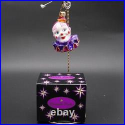 Rare CHRISTOPHER RADKO Clown Around Classics Glass Christmas Ornament