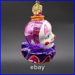 Rare CHRISTOPHER RADKO Clown Around Classics Glass Christmas Ornament